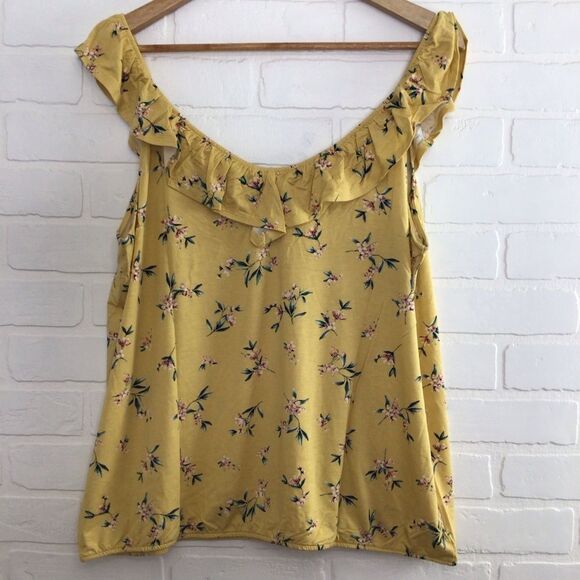 2/40$ 𝅺REITMANS eco responsible liberty floral tank top in XXL yellow - Picture 3 of 10